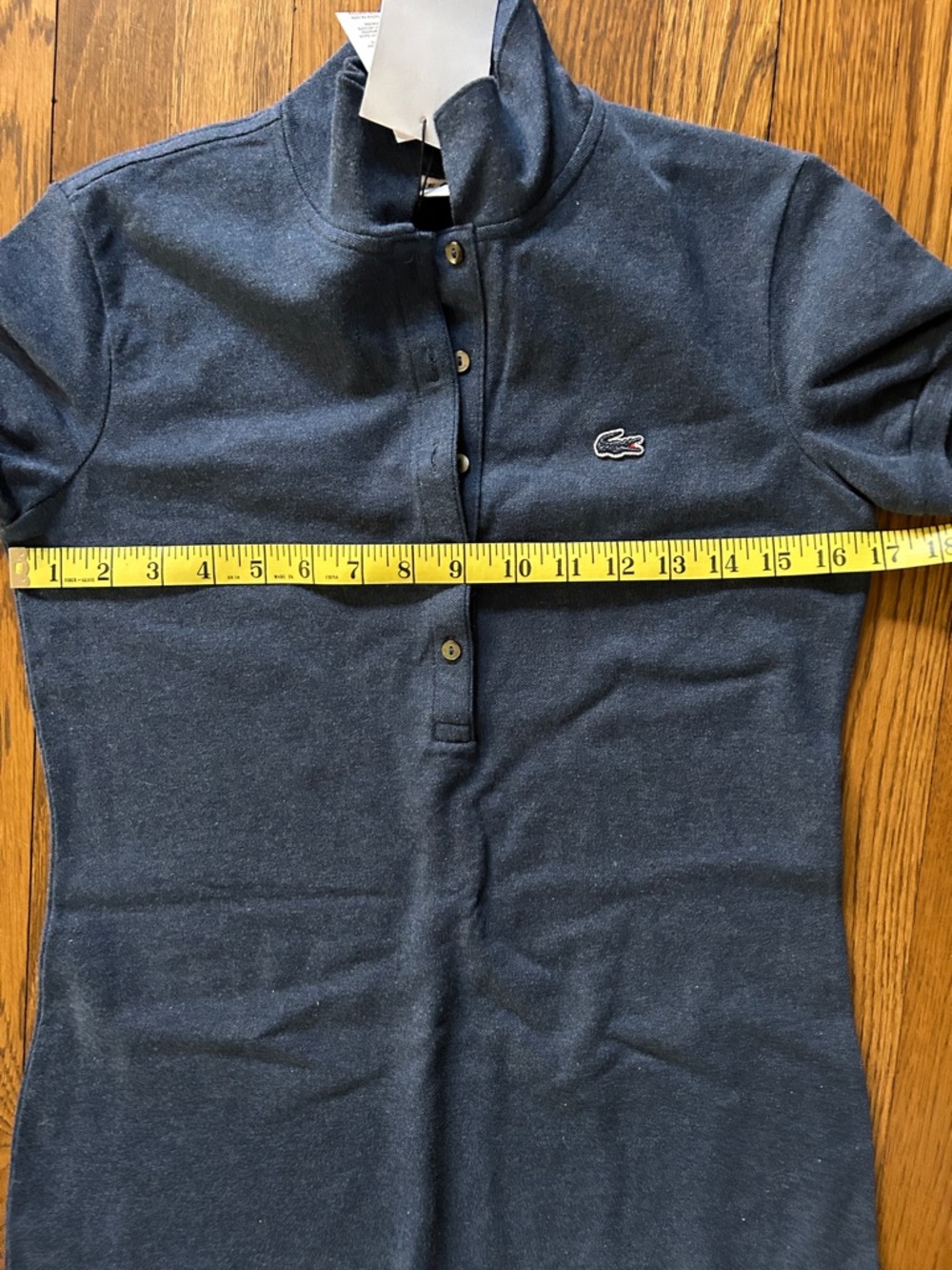 NWT Lacoste Slim Navy Short-Sleeve Polo Mini Dress -S2 - Picture 6 of 7